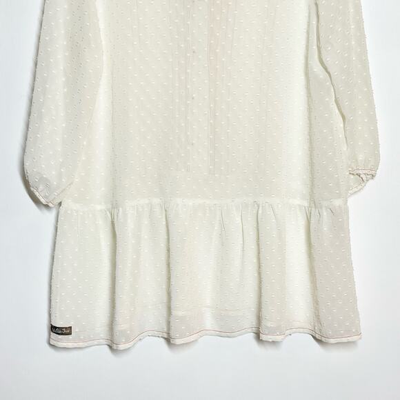 Matilda Jane Tunic Top Women's Size Medium White Coral Light The Way Peasant - Picture 7 of 10